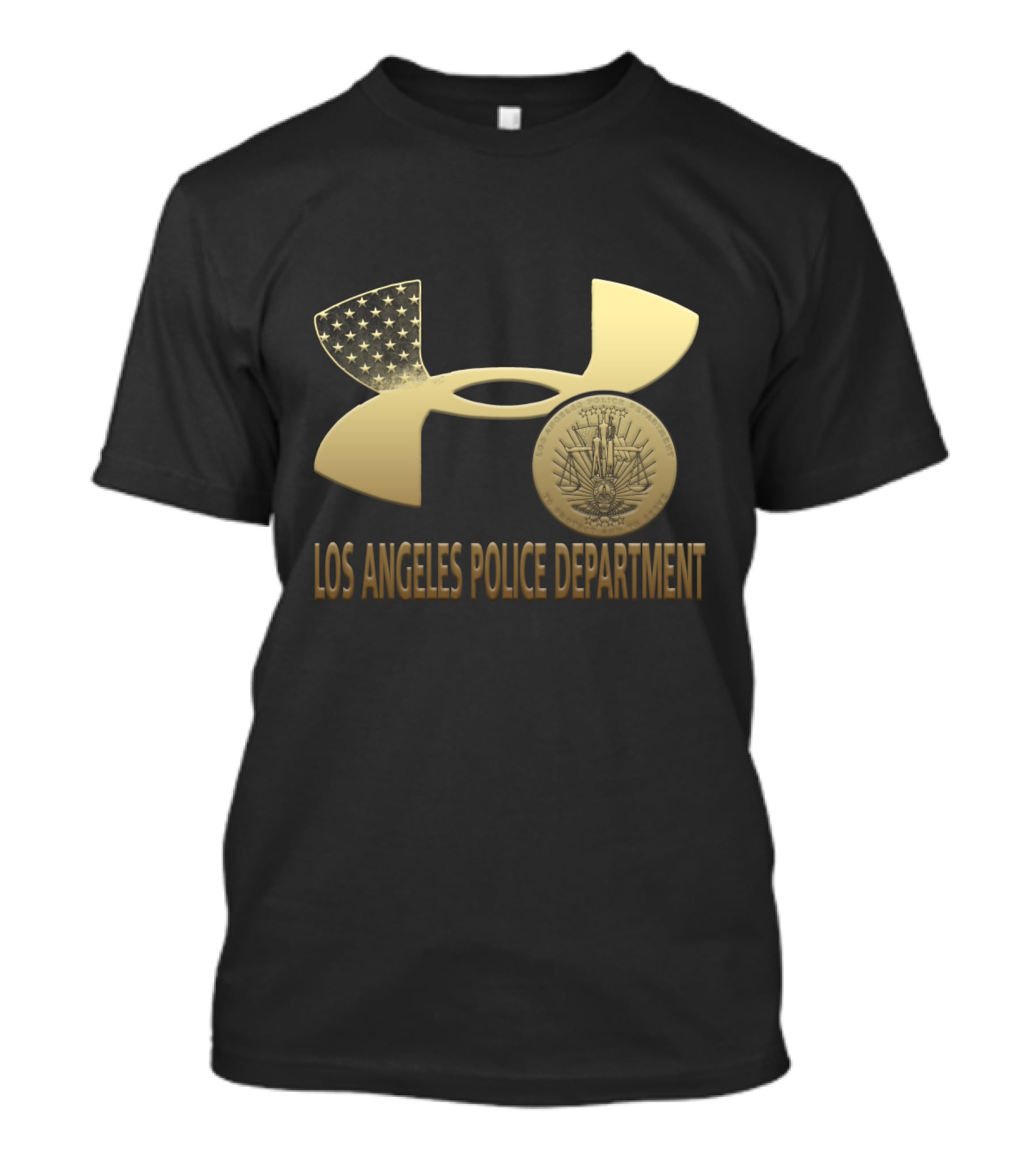 Los Angeles Police Department American Flag Emblem T-Shirt