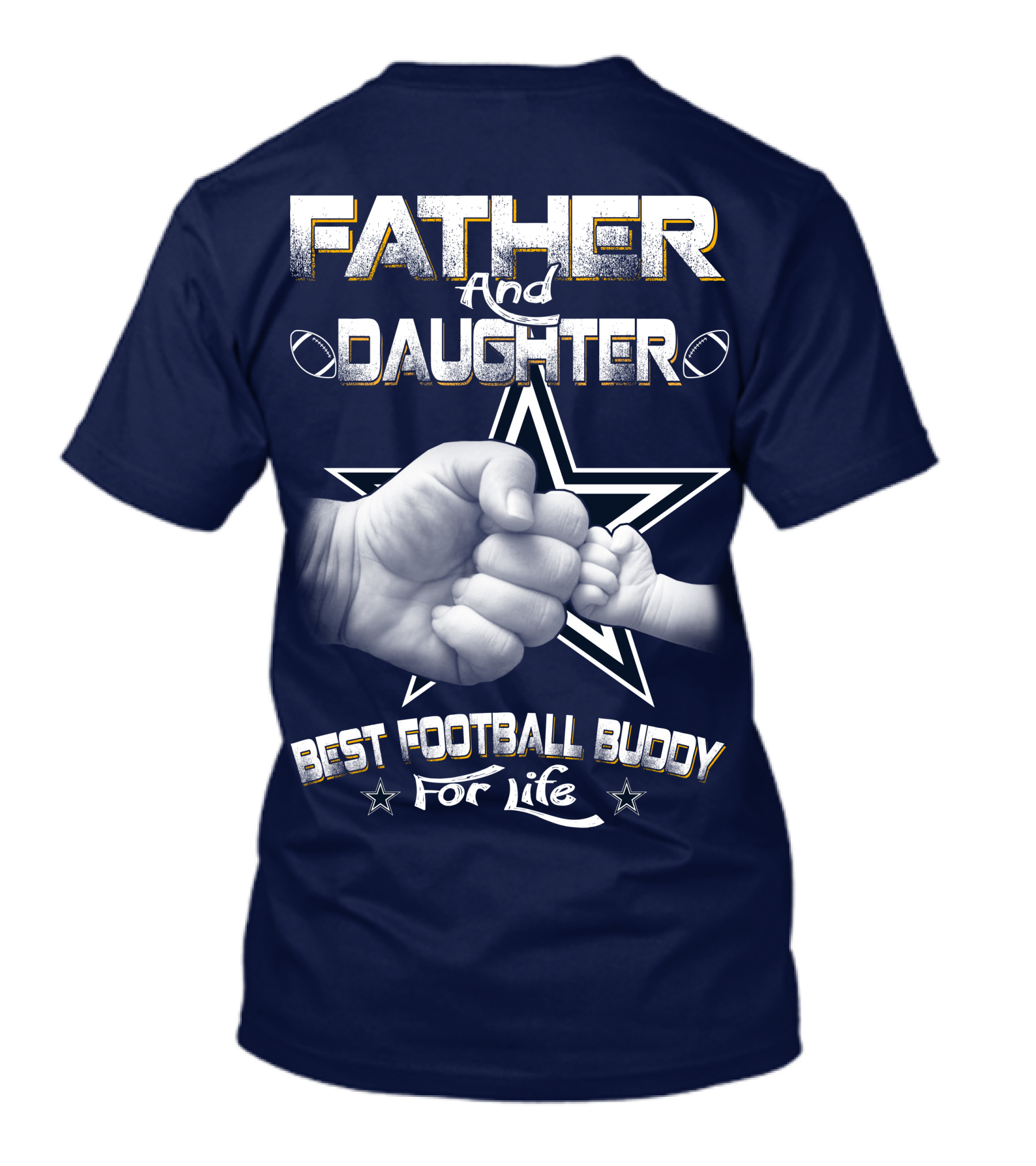 Father And Daughter Best Football Buddy For Life Cowboys Fist Bump T-Shirt
