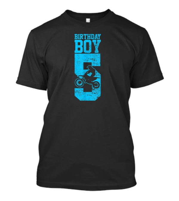 Birthday Boy 5 Motocross Dirt Bike T-Shirt