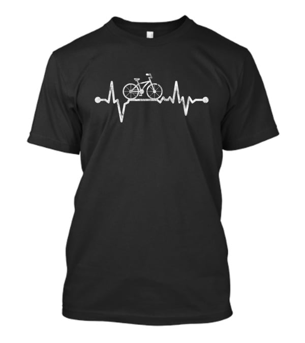 Mountain Bike Heartbeat Cycling Bicycle Riding T-Shirt