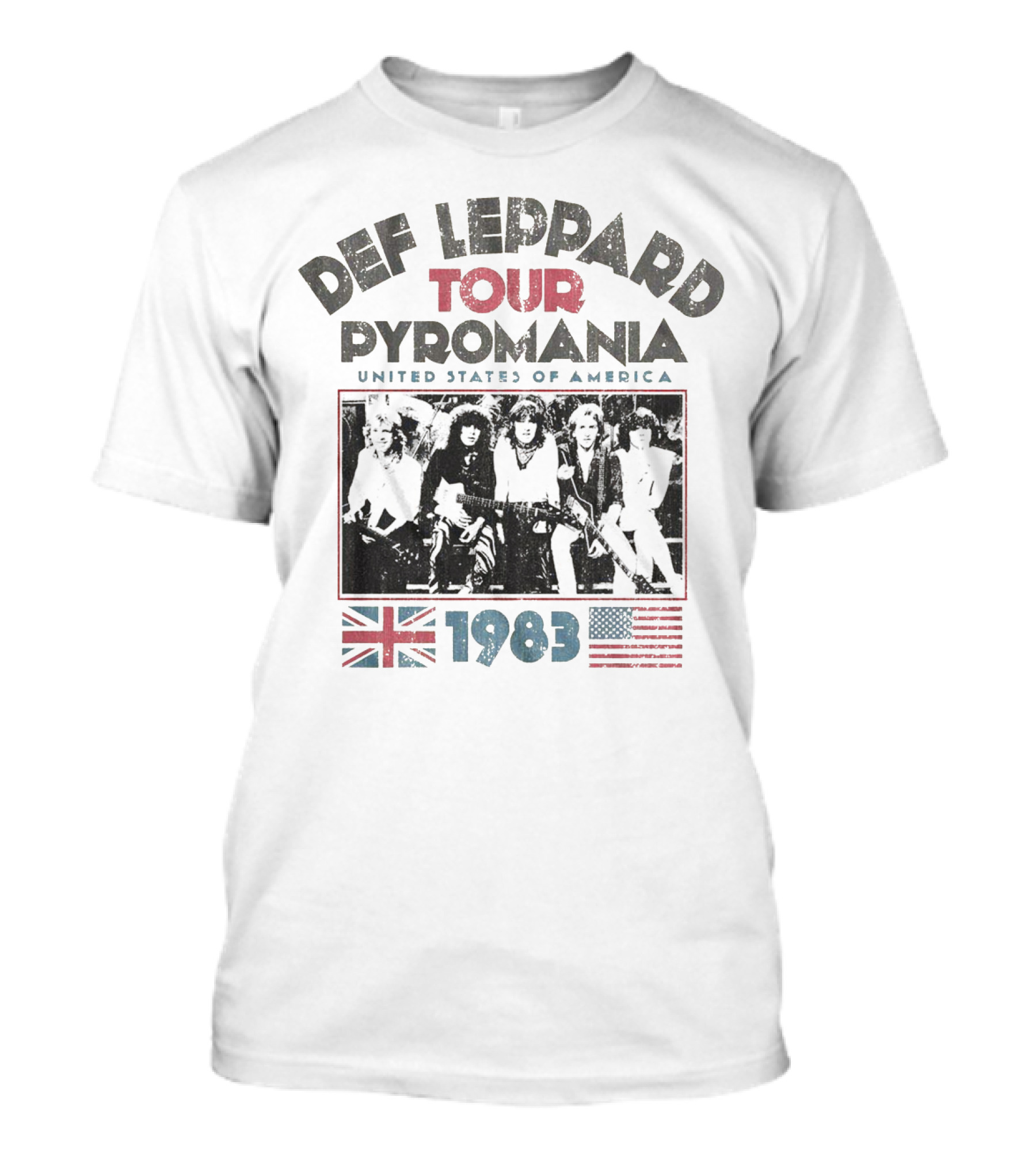 Def Leppard Tour Pyromania United States Of America 1983 T-Shirt