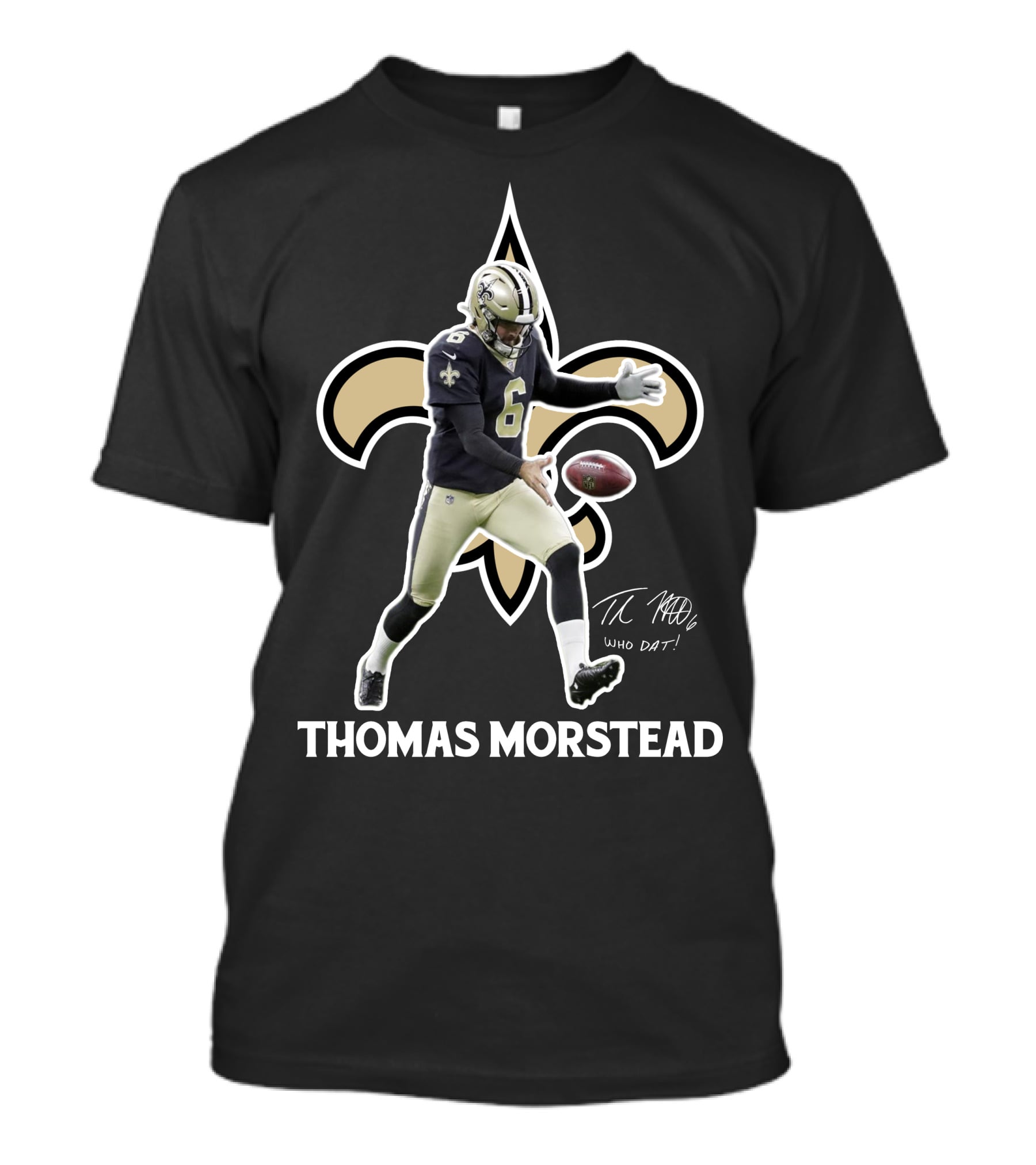 Thomas Morstead New Orleans Saints Who Dat Fleur-de-Lis T-Shirt
