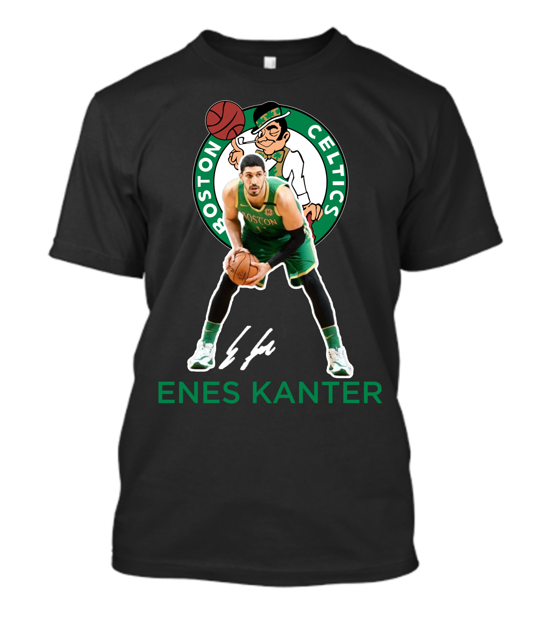 Enes Kanter Boston Celtics Basketball Player Signed Bc06 T-Shirt