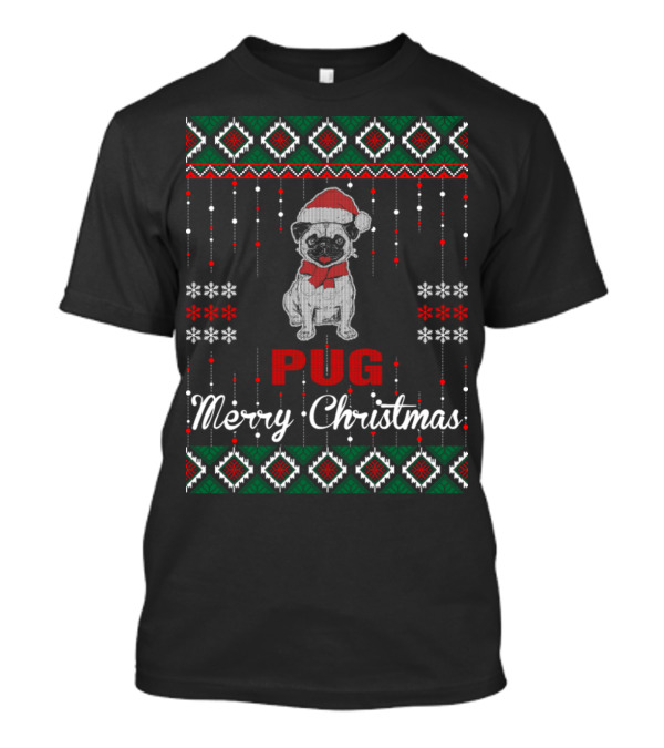 Pug Merry Christmas Ugly T-Shirt