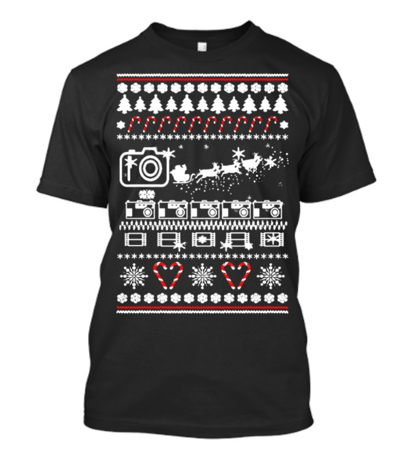 Camera Christmas Ugly T-Shirt