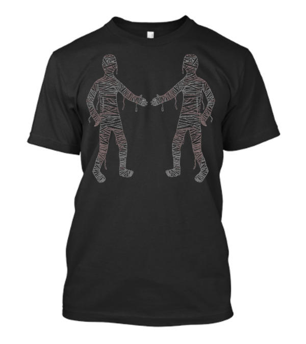 Mumien Mummy Doppelgänger Figures Facing Each Other T-Shirt