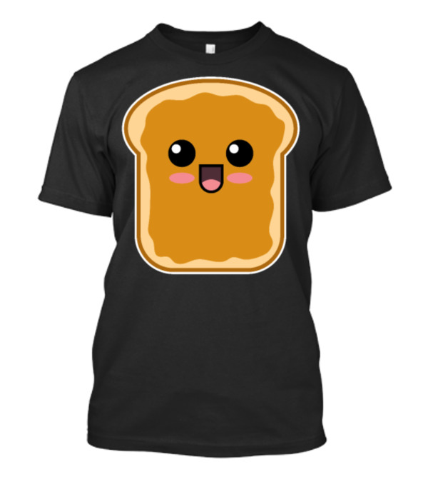 Cute Kawaii Peanut Butter Toast Face T-Shirt