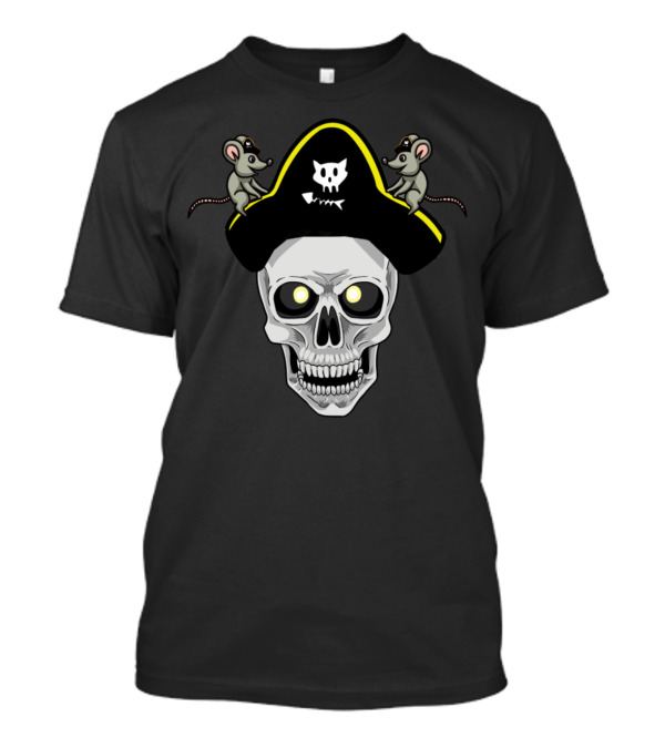 Piraten Karibik Fantasy Skull With Mouse иконки T-Shirt
