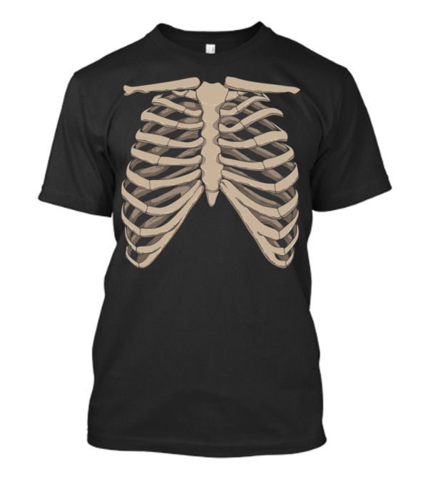 Halloween Rib Cage Skeleton Body T-Shirt
