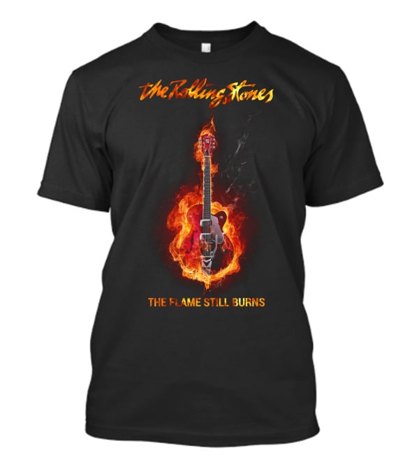 The Rolling Stones The Flame Still Burns Fiery Guitar T-Shirt