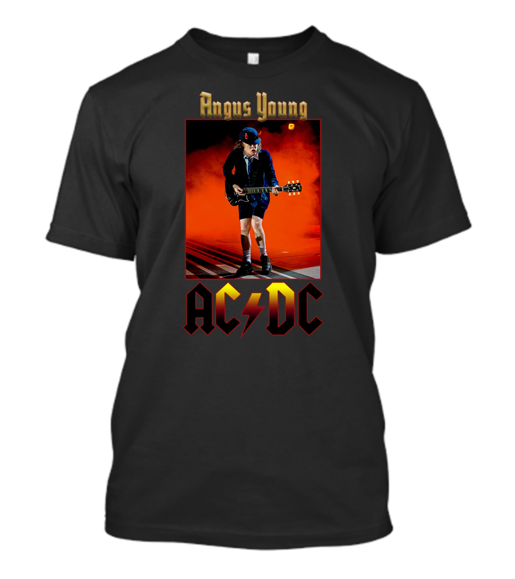 Angus Young Acdc Electric Performance T-Shirt