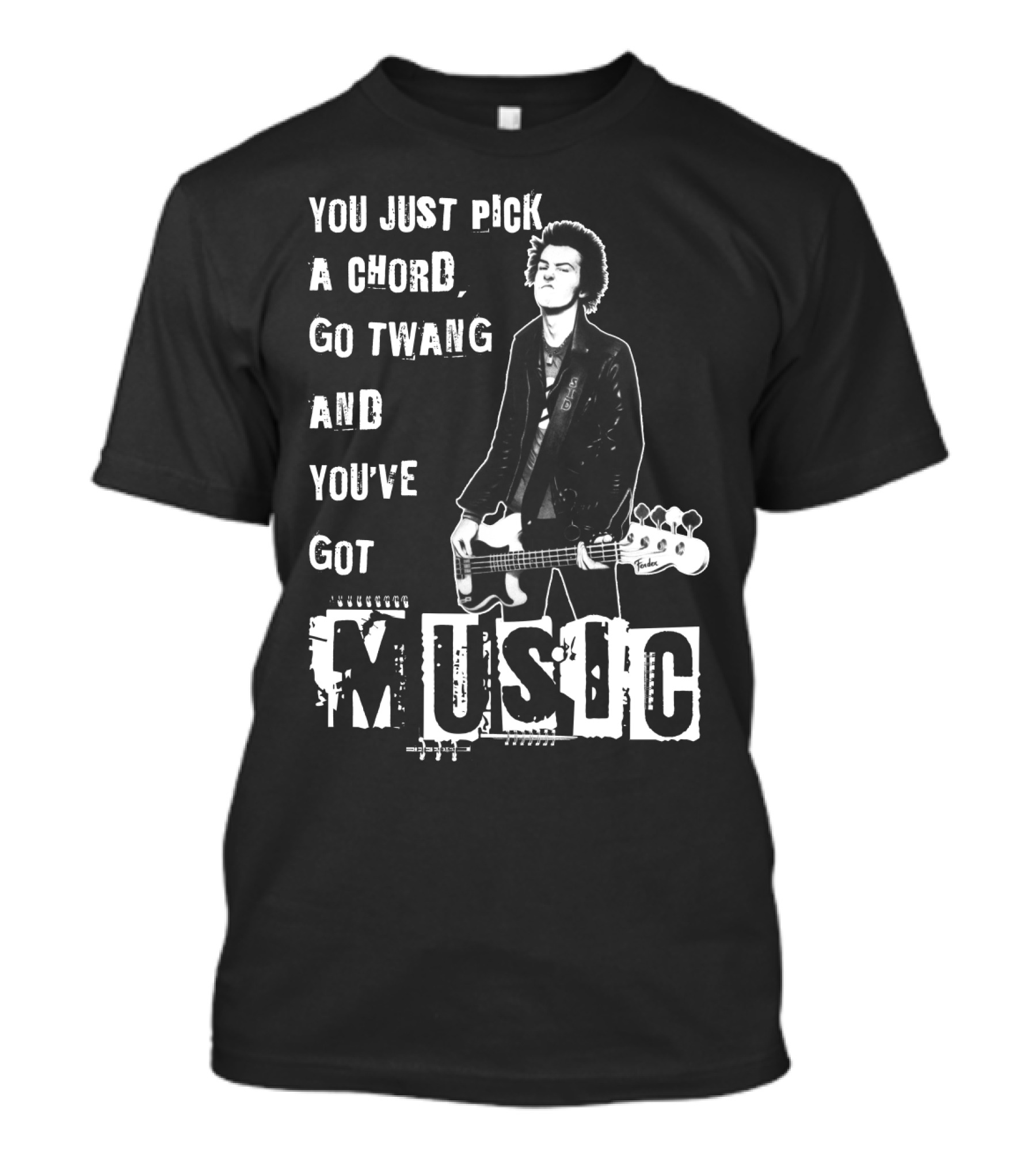 You Just Pick A Chord Go Twang And You've Got Music T-Shirt