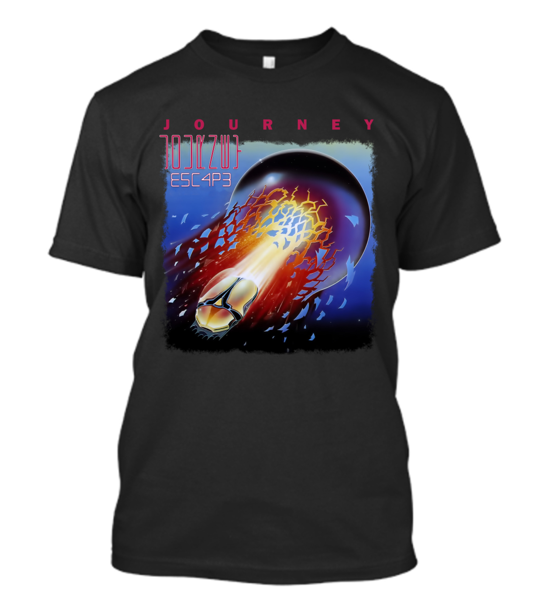 Journey Esc4P3 Album Art Rocket T-Shirt
