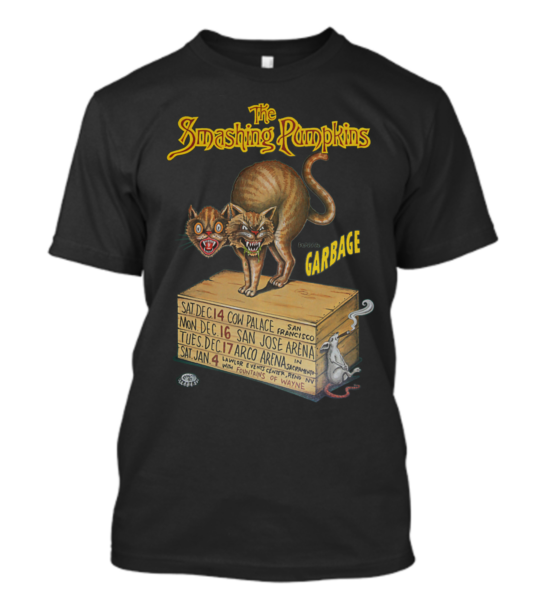 The Smashing Pumpkins Garbage Cow Palace San Jose Arena Arco Arena T-Shirt