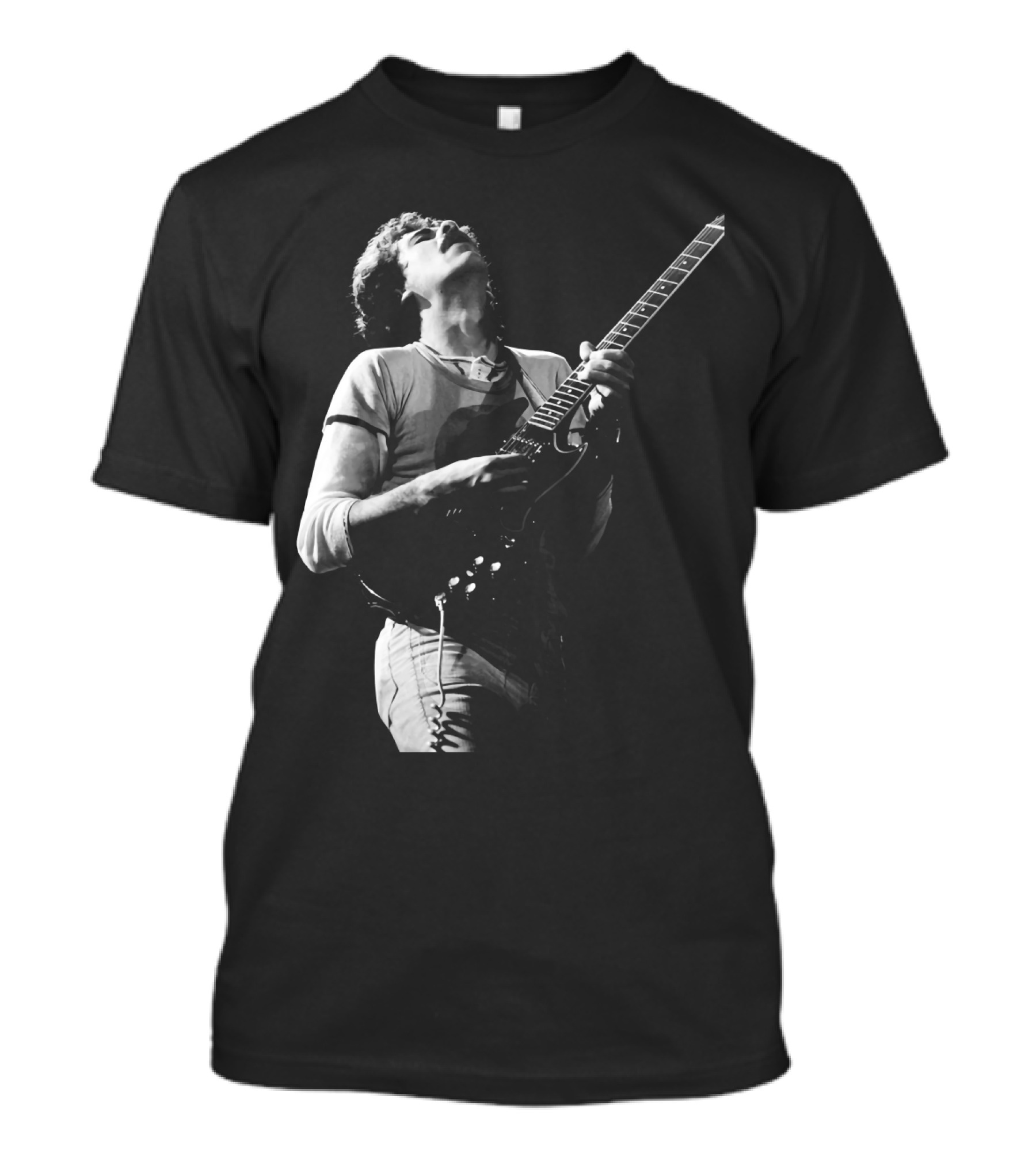 Stn Electric Guitarist In Concert Performance Black And White T-Shirt