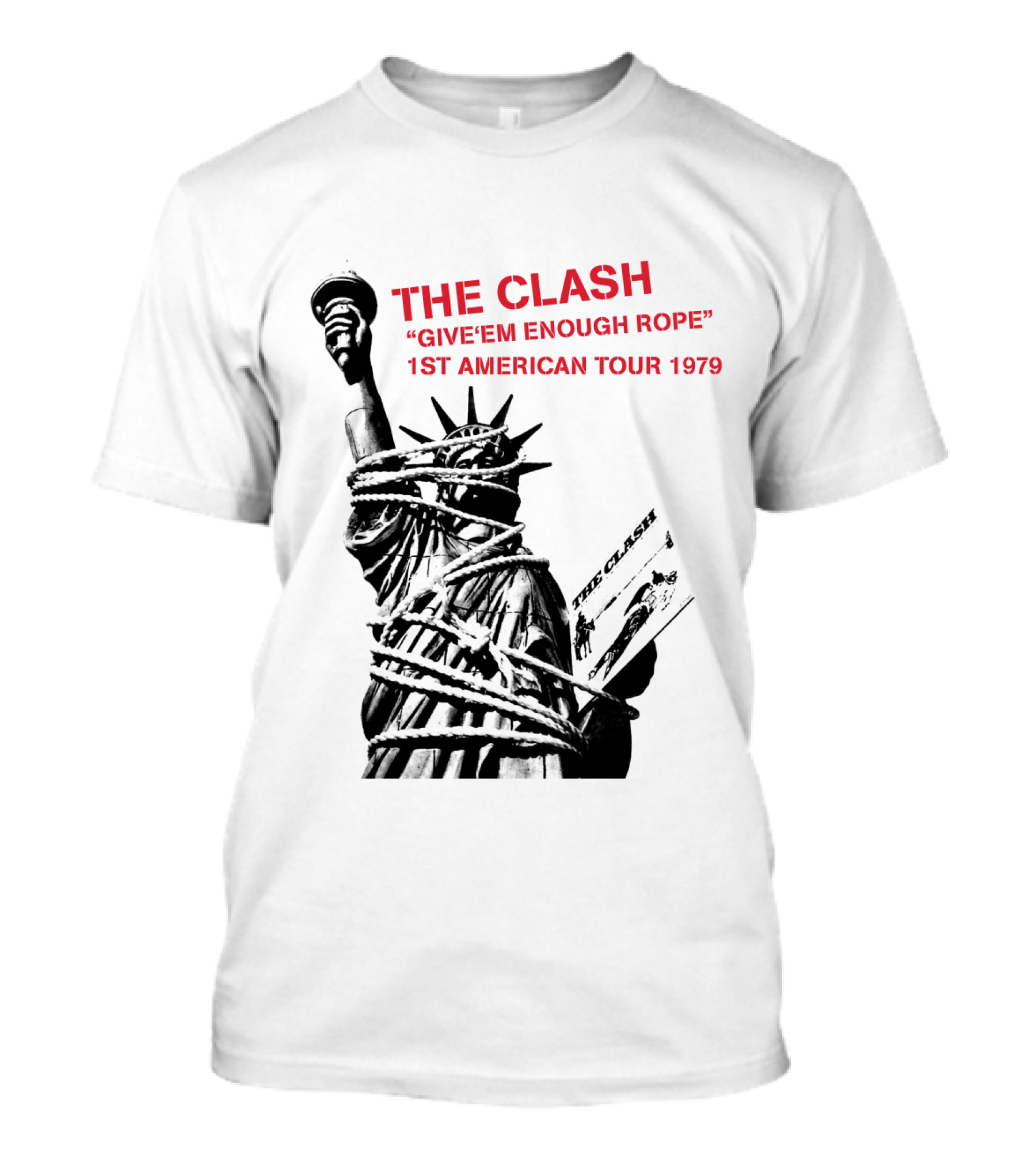 The Clash Give 'Em Enough Rope 1St American Tour 1979 Statue Of Liberty T-Shirt