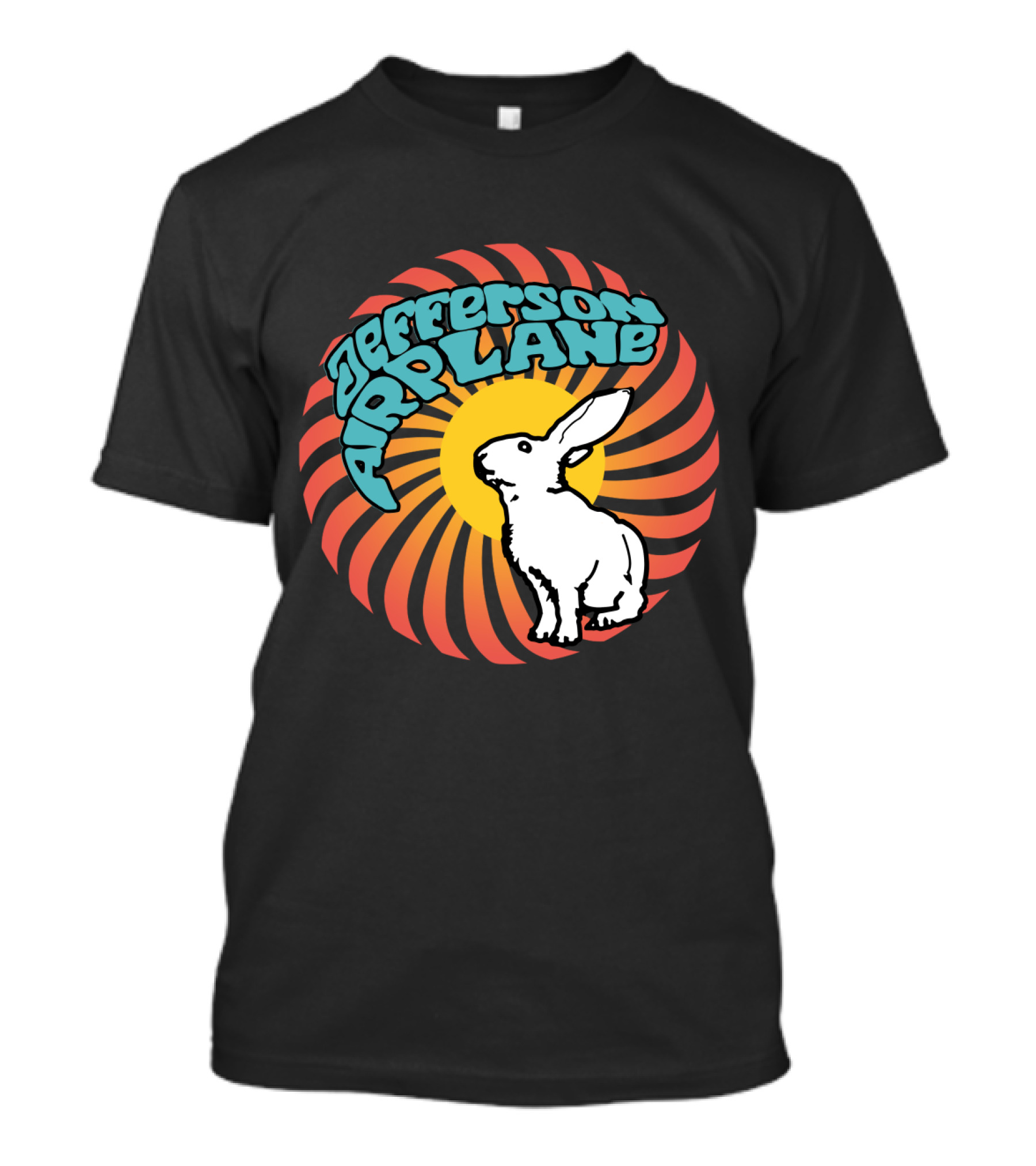 Jefferson Airplane Psychedelic Rabbit Swirl T-Shirt