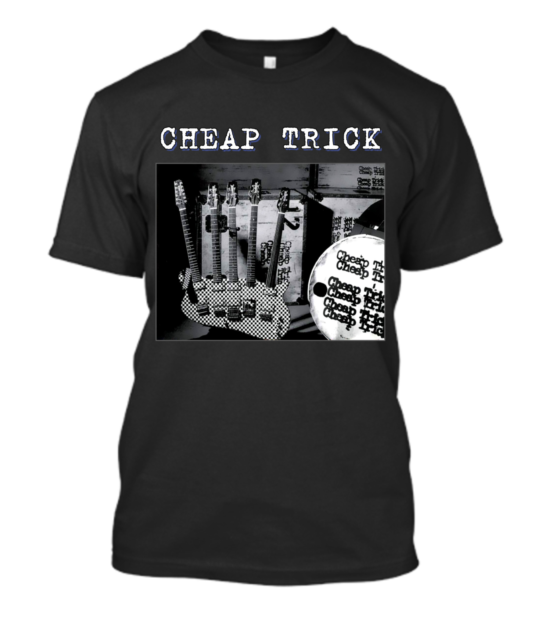 Cheap Trick Guitar And Drum Set T-Shirt