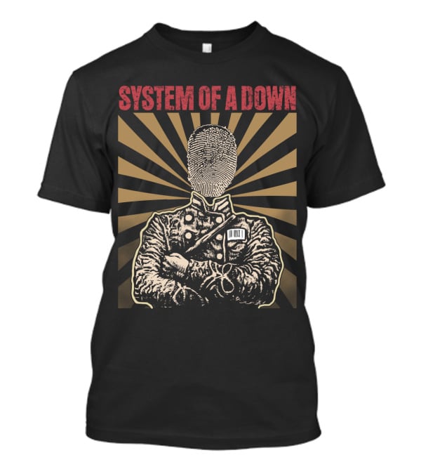 System Of A Down Fingerprint Portrait Starburst T-Shirt