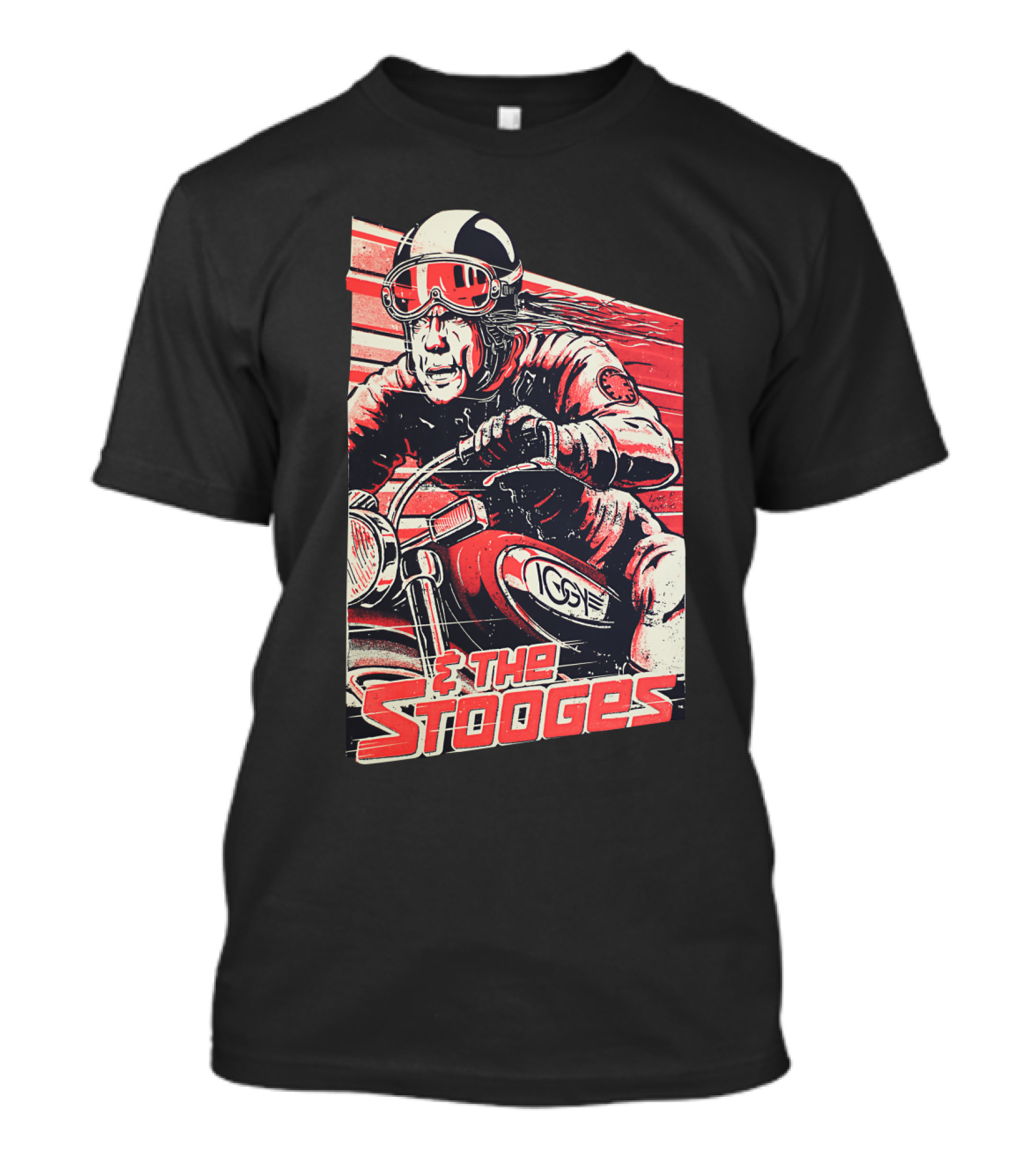 Iggy & The Stooges Motorcycle Racer Retro Art T-Shirt