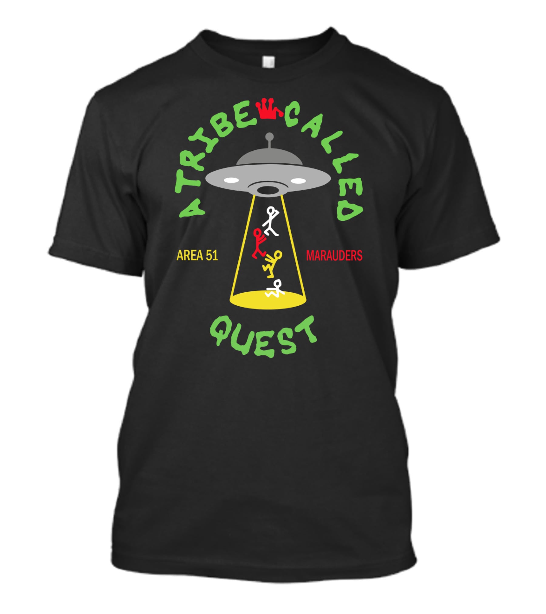 A Tribe Called Quest Area 51 Marauders Ufo Crown Iconic References T-Shirt