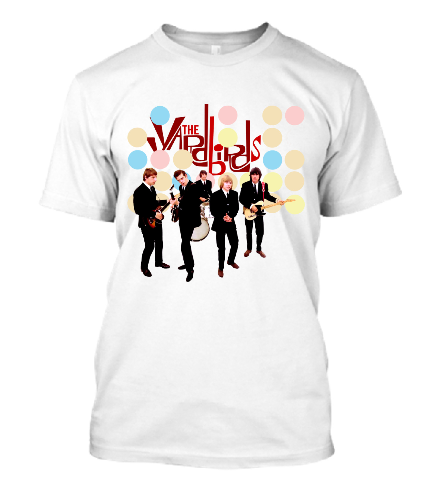The Yardbirds Band Members With Guitars And Drums T-Shirt