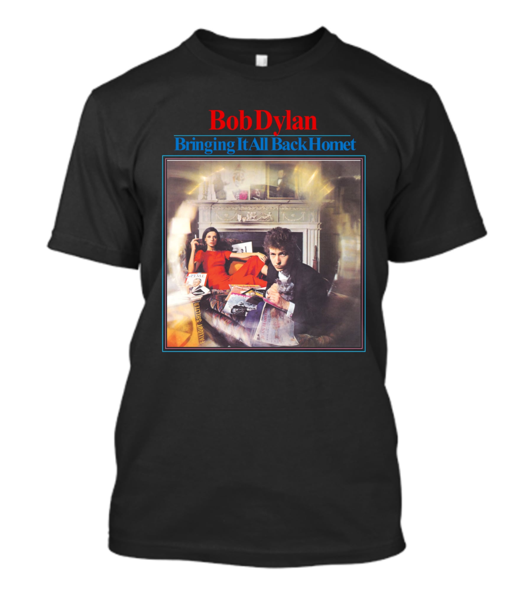 Bob Dylan Bringing It All Back Home Vintage Album Cover T-Shirt