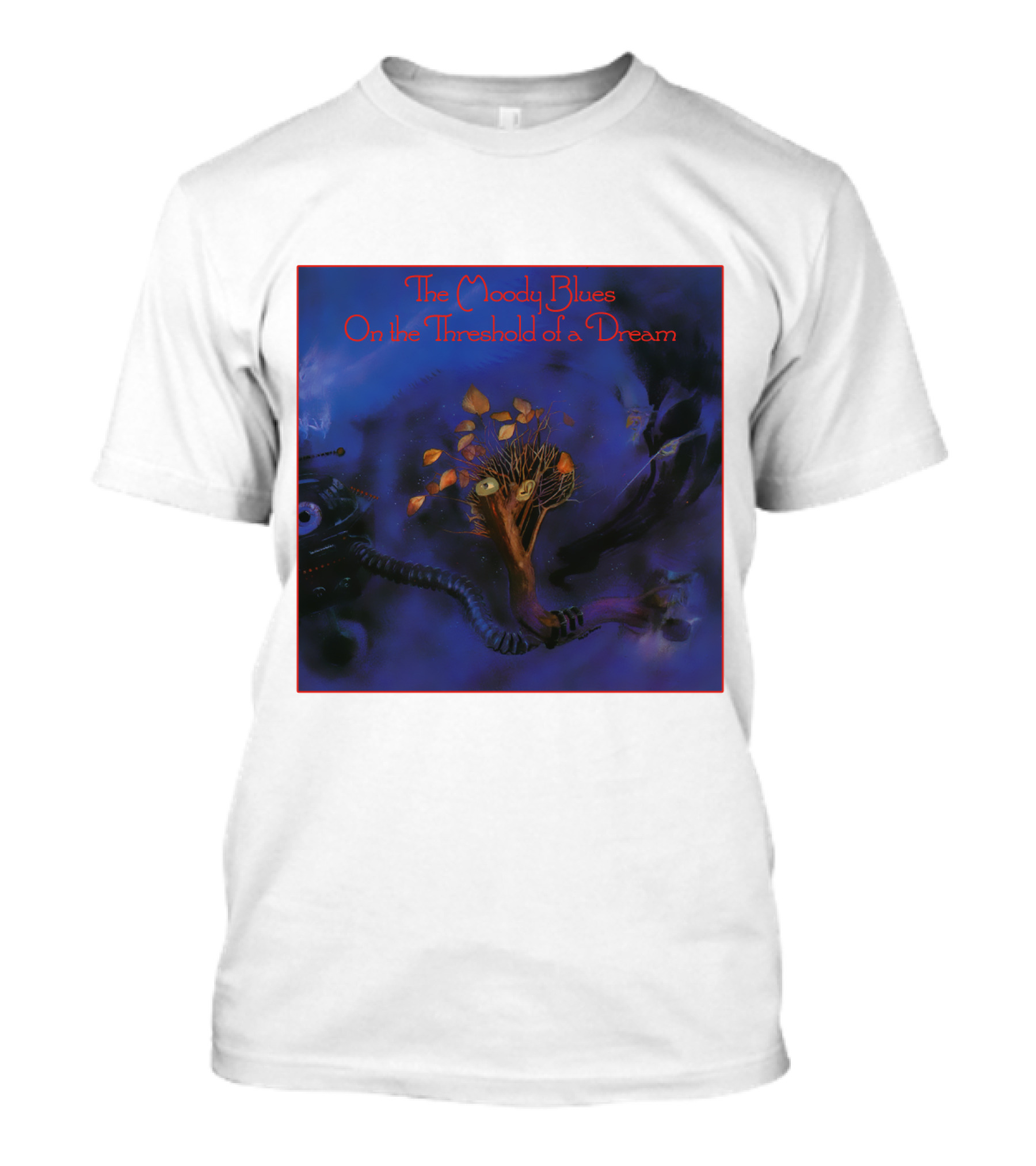 The Moody Blues On The Threshold Of A Dream Album Art With Tree And Cosmic T-Shirt