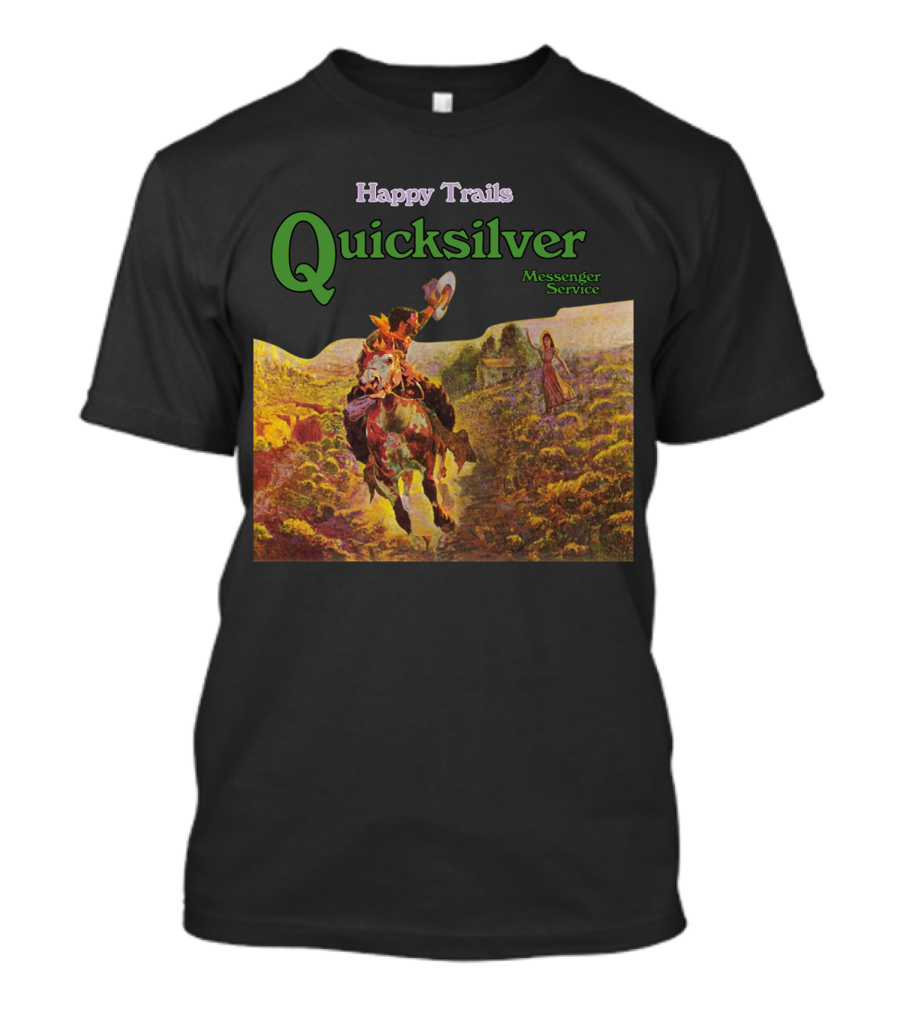 Happy Trails Quicksilver Messenger Service Cowboy Scene T-Shirt