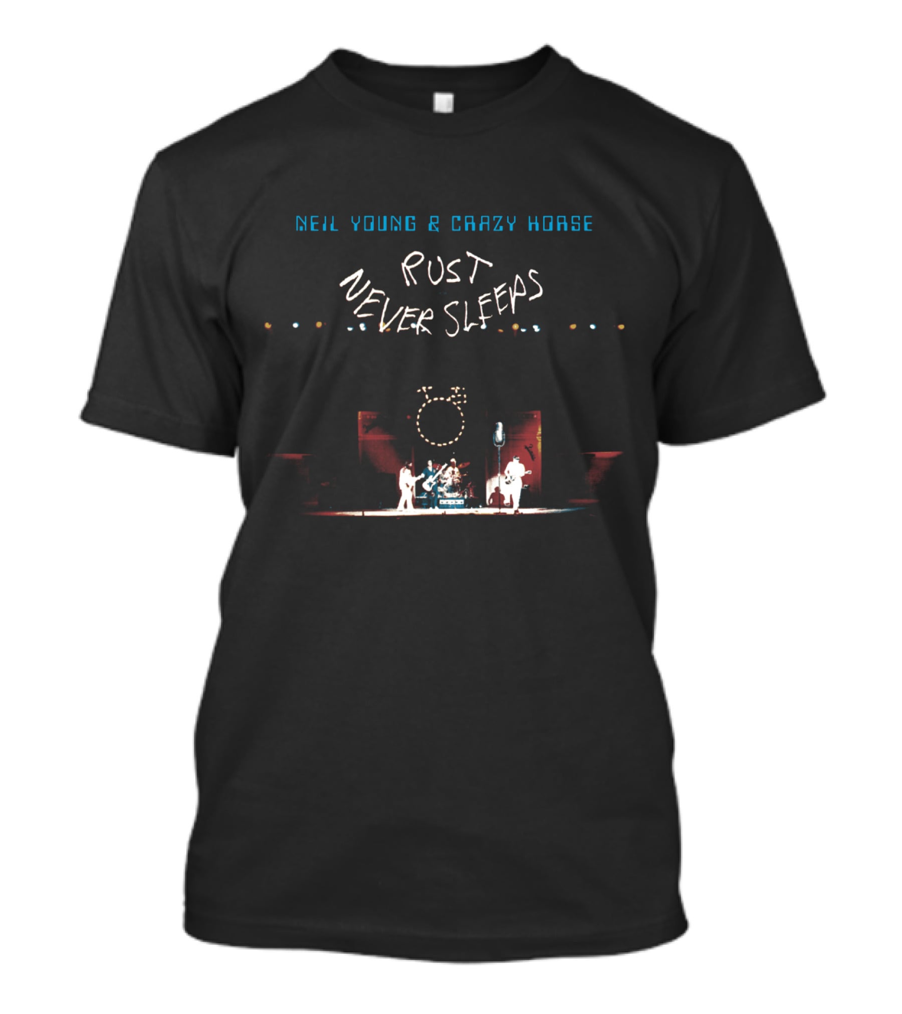 Neil Young And Crazy Horse Rust Never Sleeps Concert Stage Performance T-Shirt