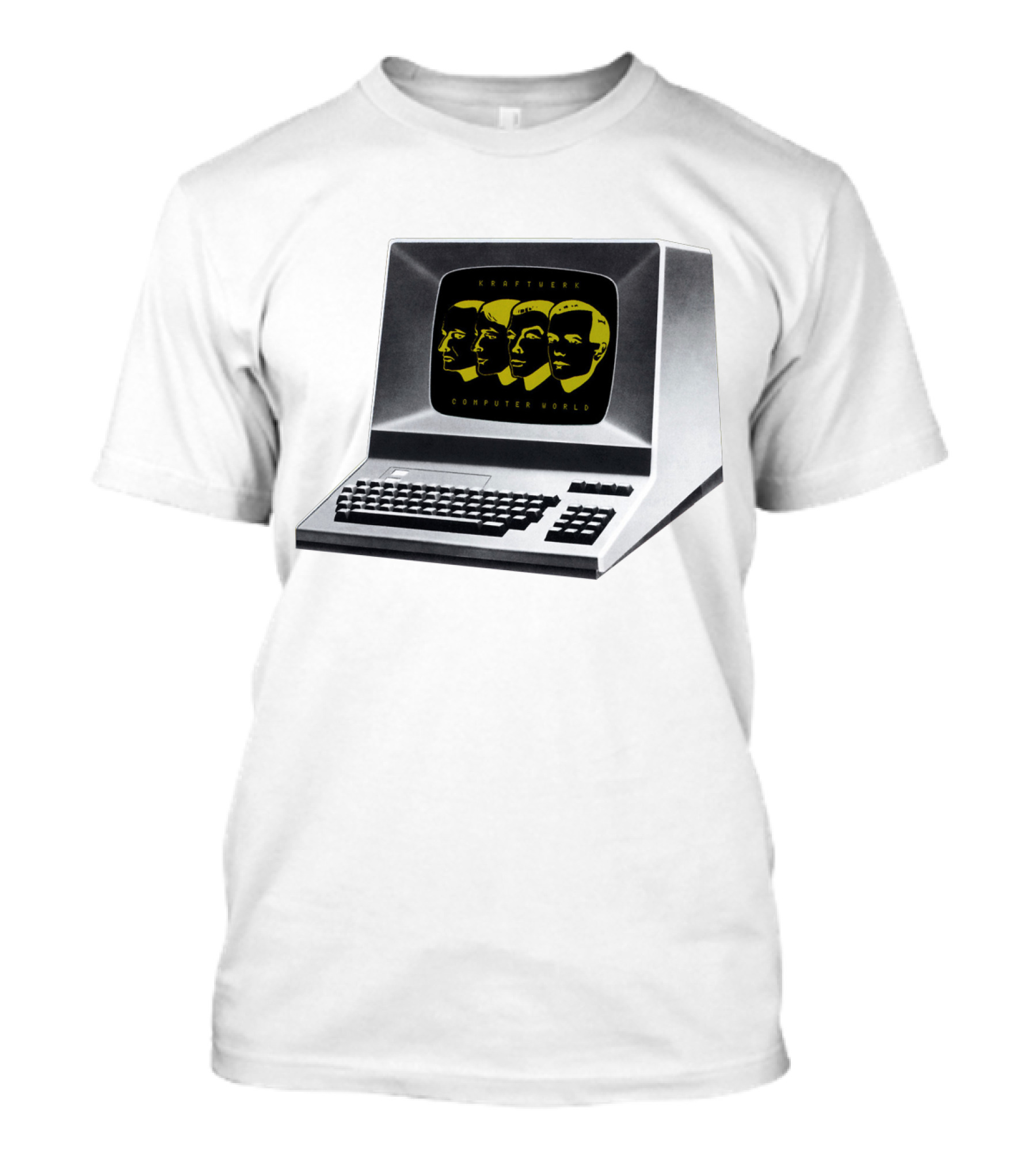 Kraftwerk Computer World Faces On Retro Monitor T-Shirt