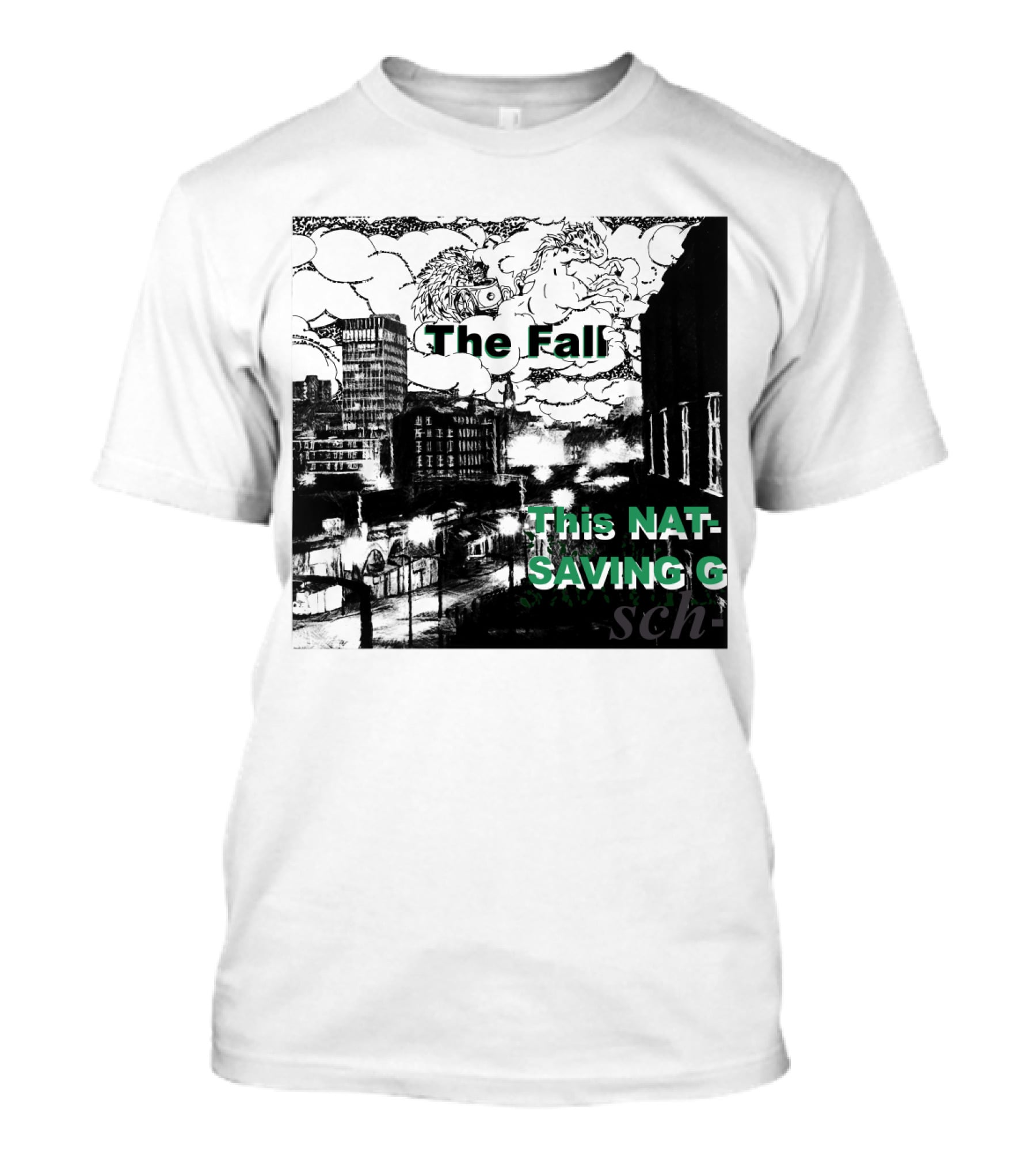 The Fall This Nation's Saving Grace Cityscape And Clouds T-Shirt