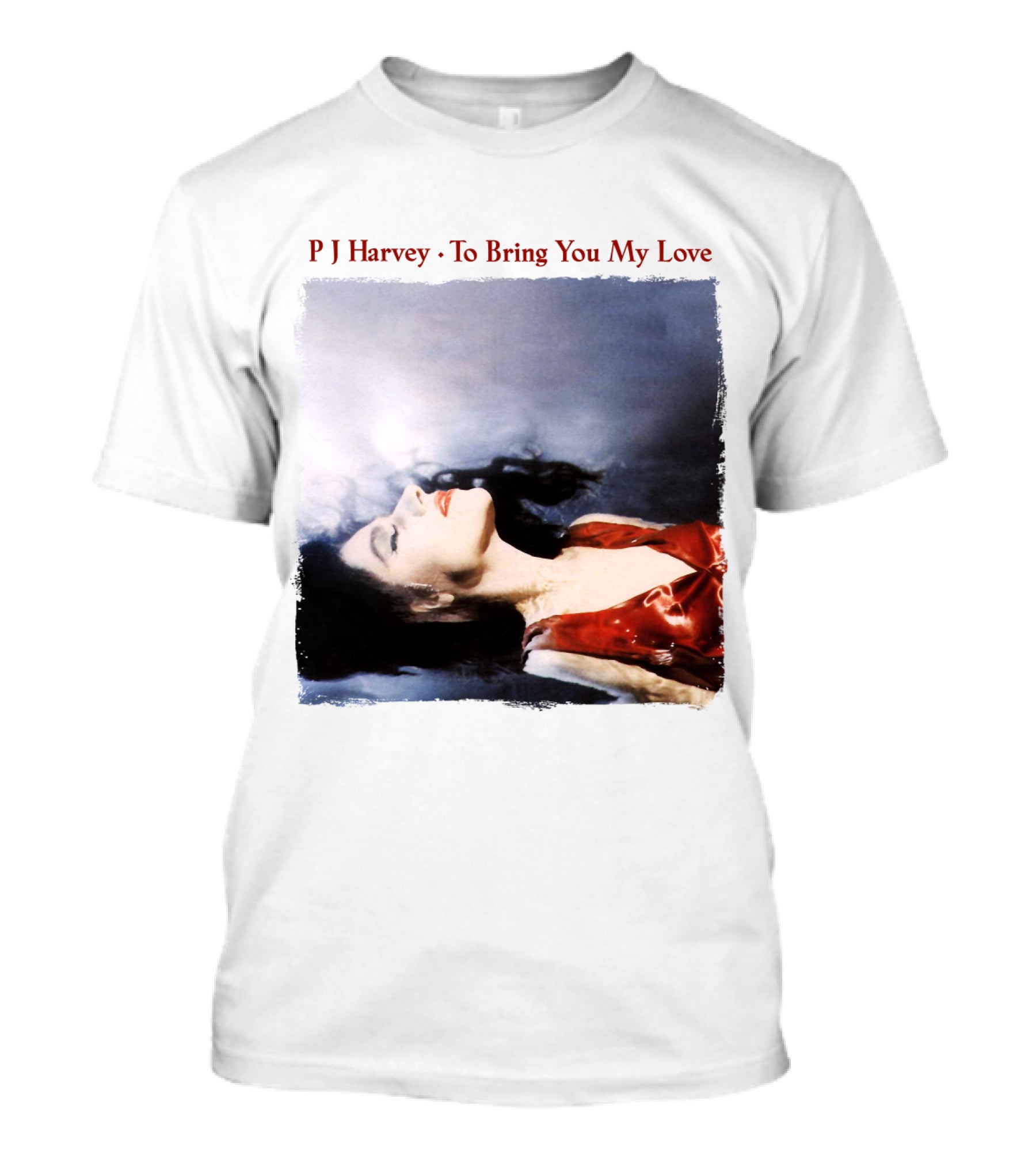 PJ Harvey To Bring You My Love Album Art Floating Woman In Red T-Shirt