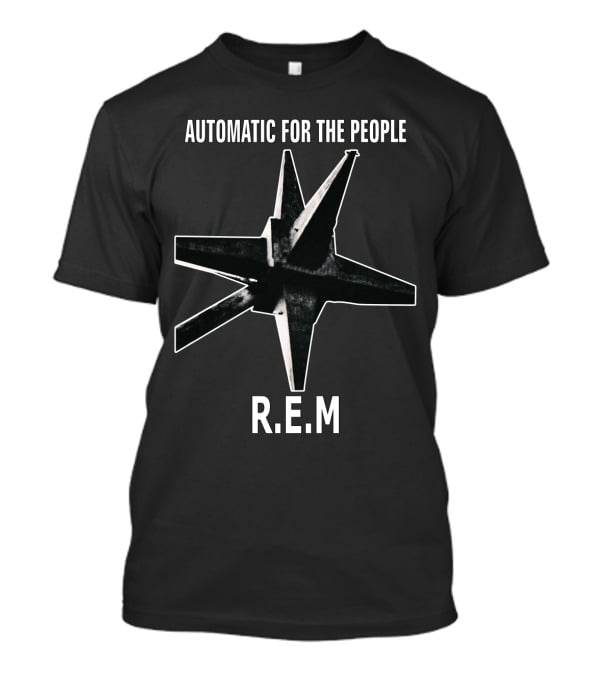 R.e.m. Automatic For The People Star Symbol Black T-Shirt
