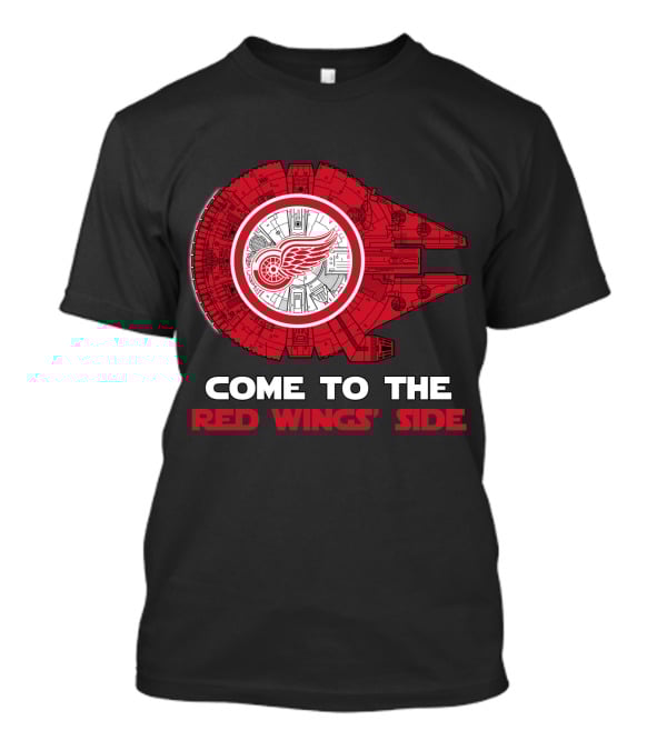 Come To The Red Wings' Side Millennium Falcon Detroit T-Shirt
