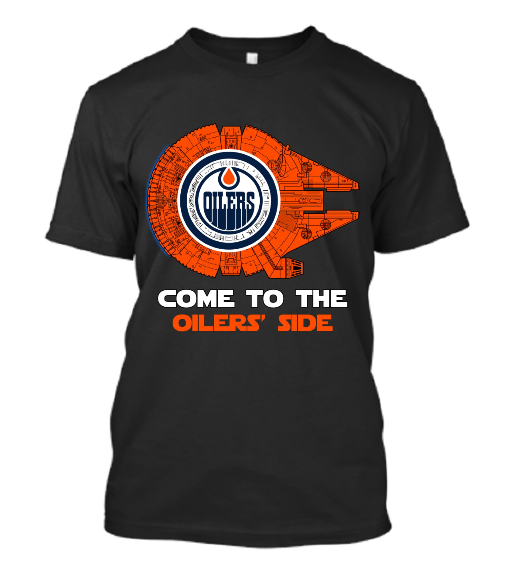 Oilers Side Come To The Millennium Falcon Edmonton T-Shirt