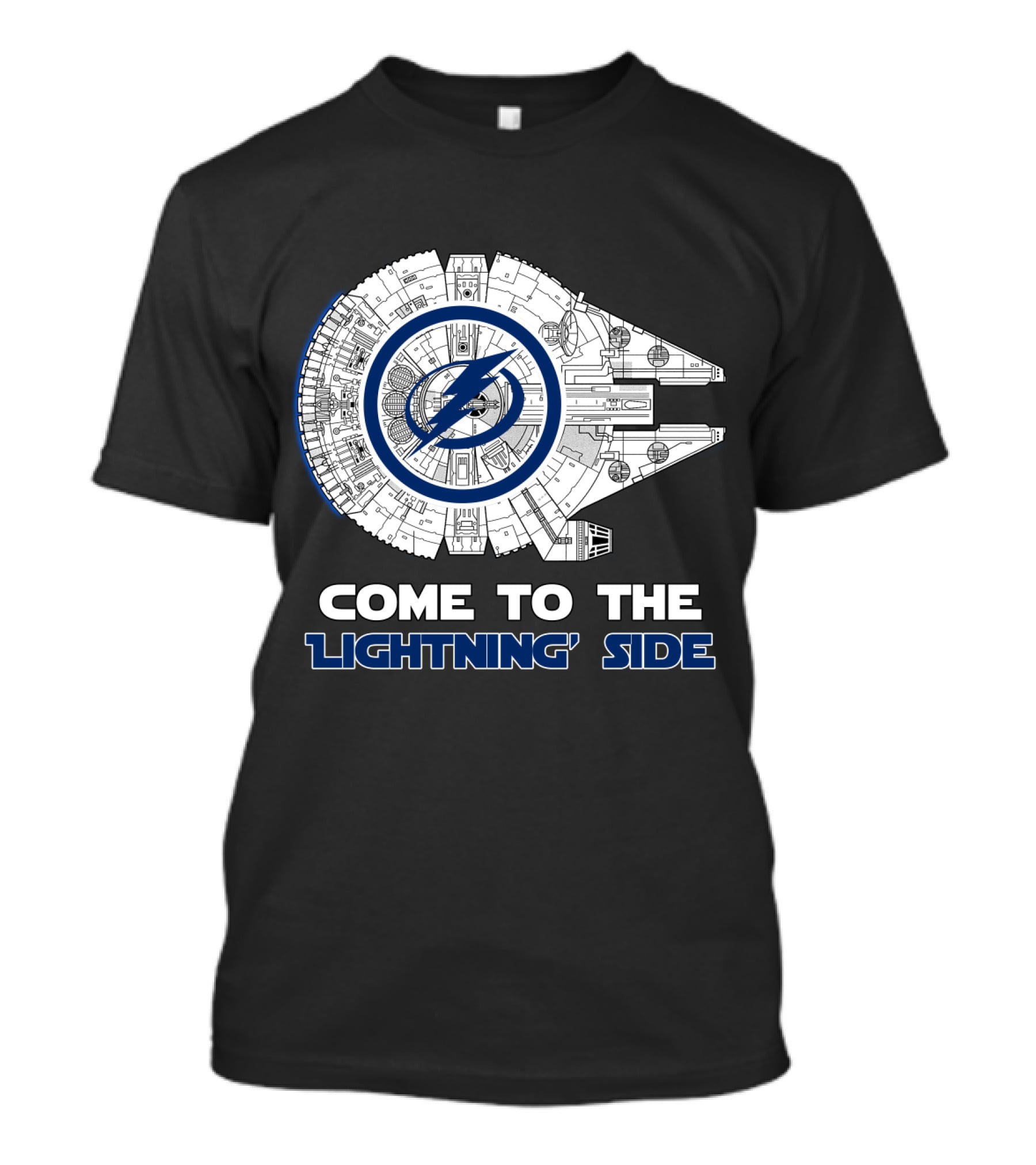 Come To The Lightning Side Millennium Falcon Tampa Bay Lightning T-Shirt