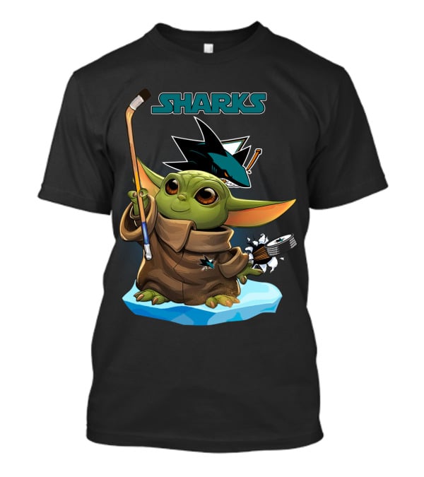 San Jose Sharks Baby Yoda NHL Hockey Fan T-Shirt