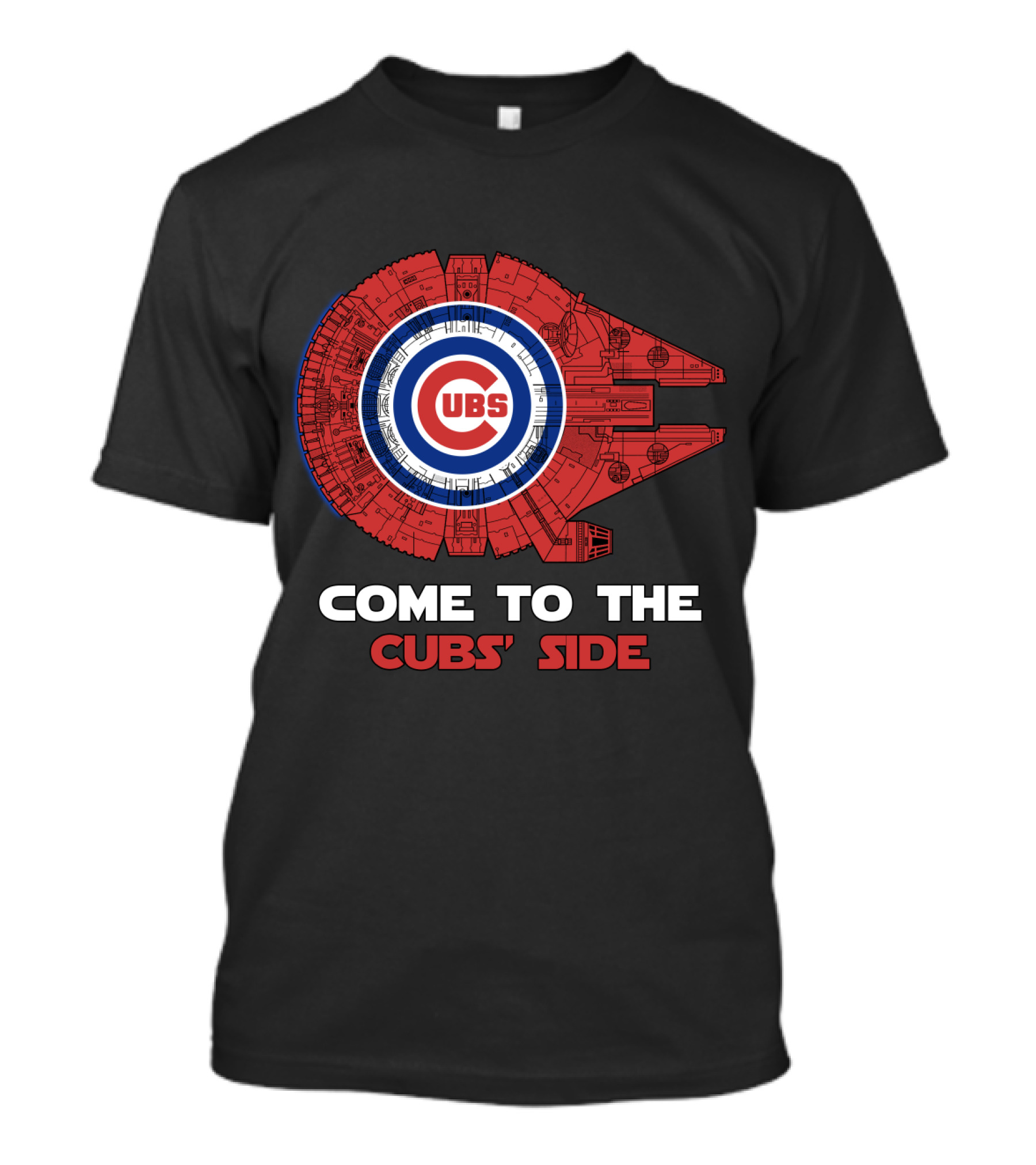 Come To The Cubs' Side Chicago Cubs Millennium Falcon MLB T-Shirt