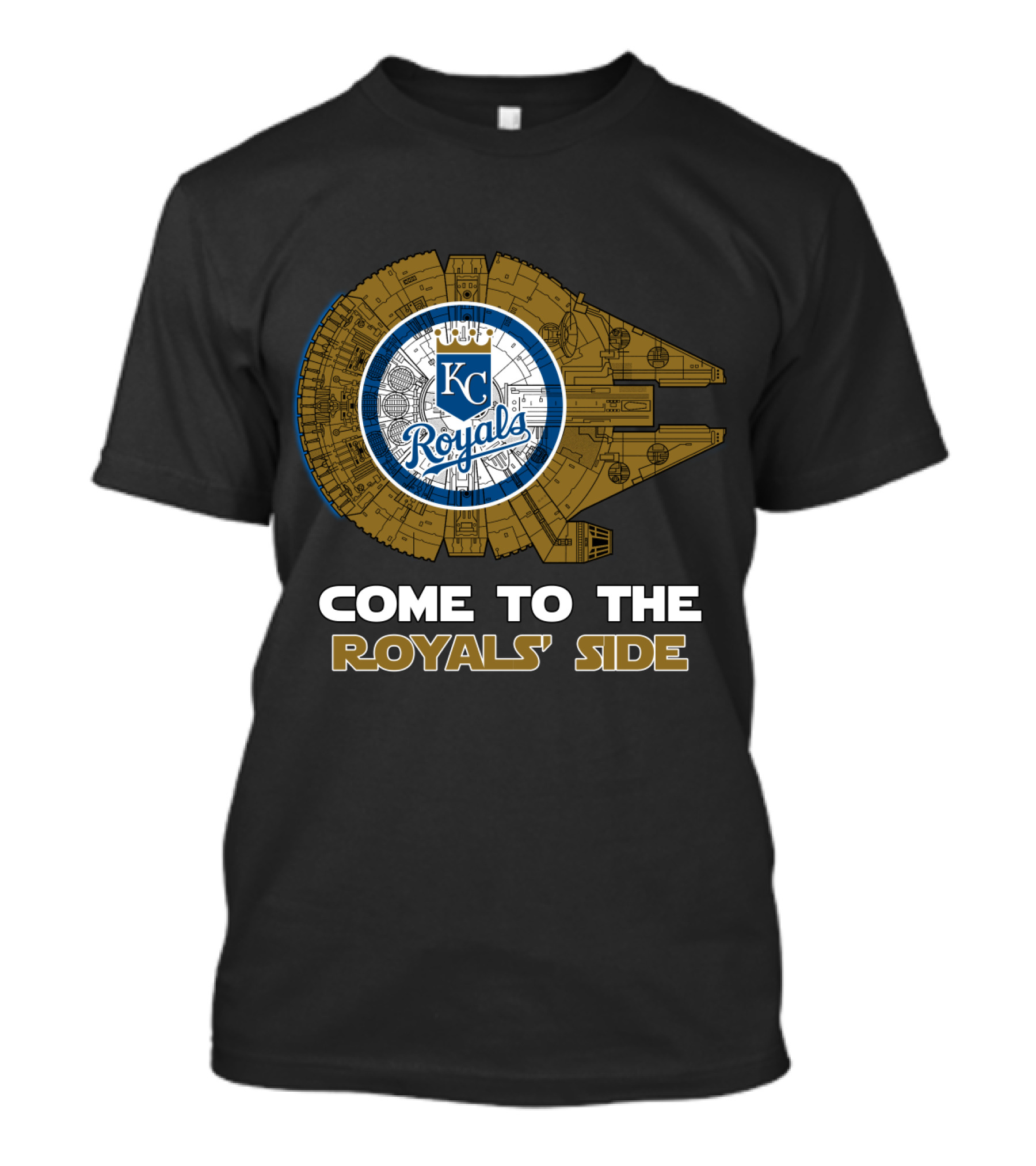 Kansas City Royals Millennium Falcon Come To The Royals' Side MLB T-Shirt