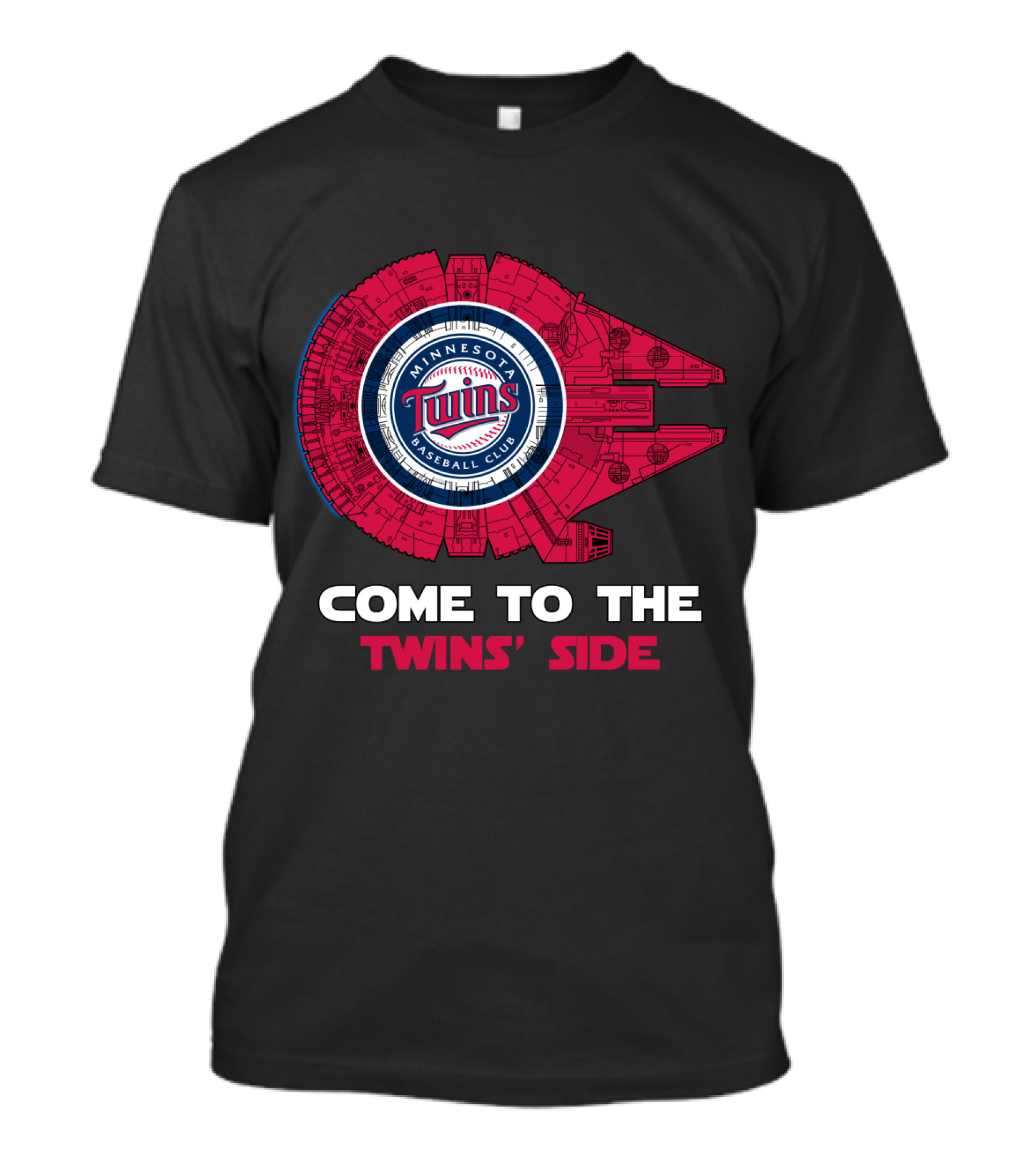 Minnesota Twins Baseball Club Come To The Twins' Side Millennium Falcon MLB T-Shirt