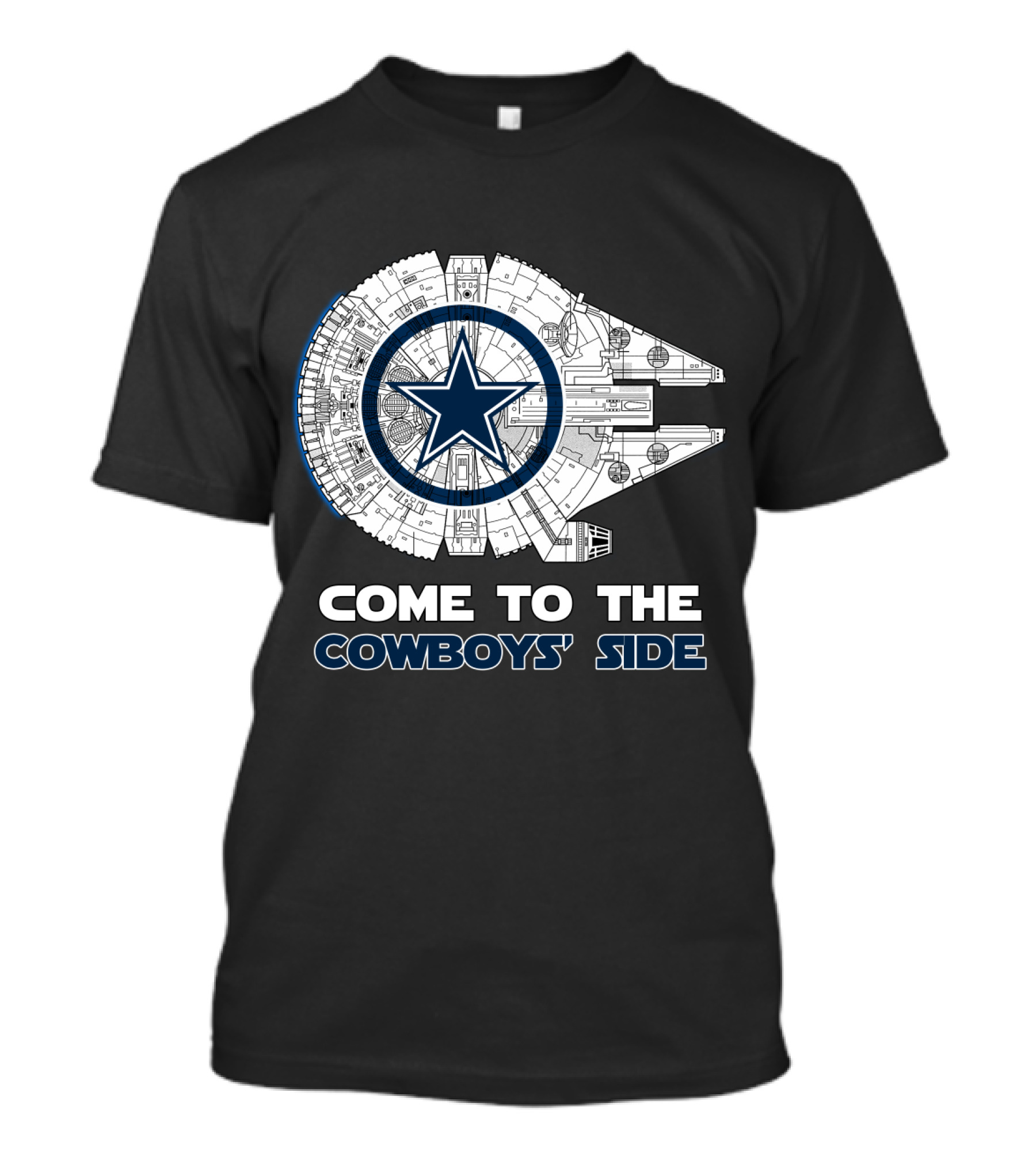 Dallas Cowboys Come To The Cowboys' Side Millennium Falcon Nfl T-Shirt