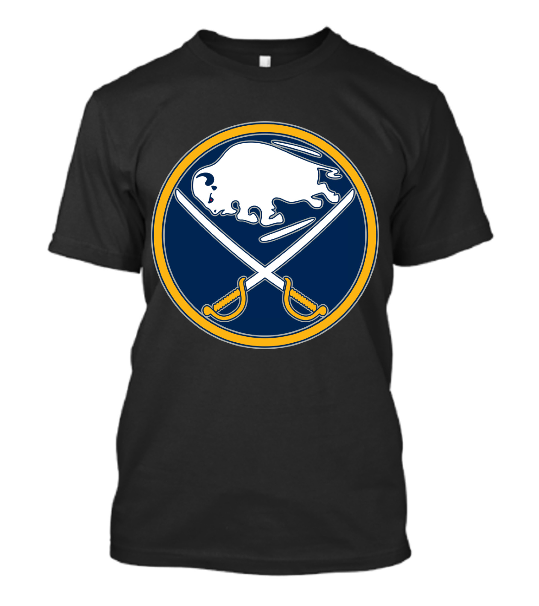 Buffalo Sabres Nhl Team Logo White Buffalo And Crossed Sabres T-Shirt