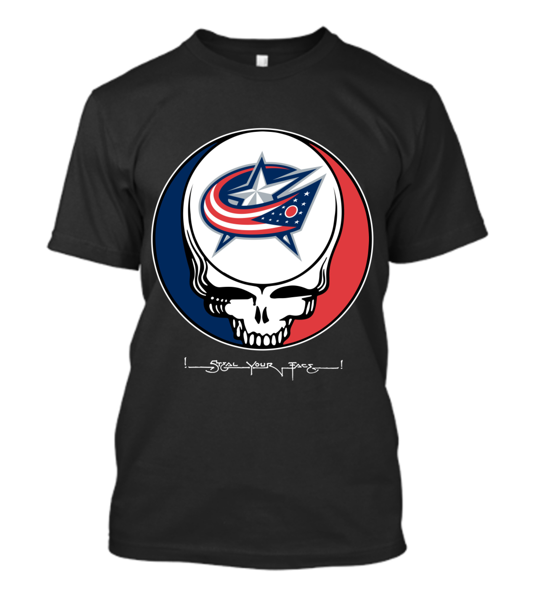 Steal Your Face Grateful Dead Columbus Blue Jackets T-Shirt