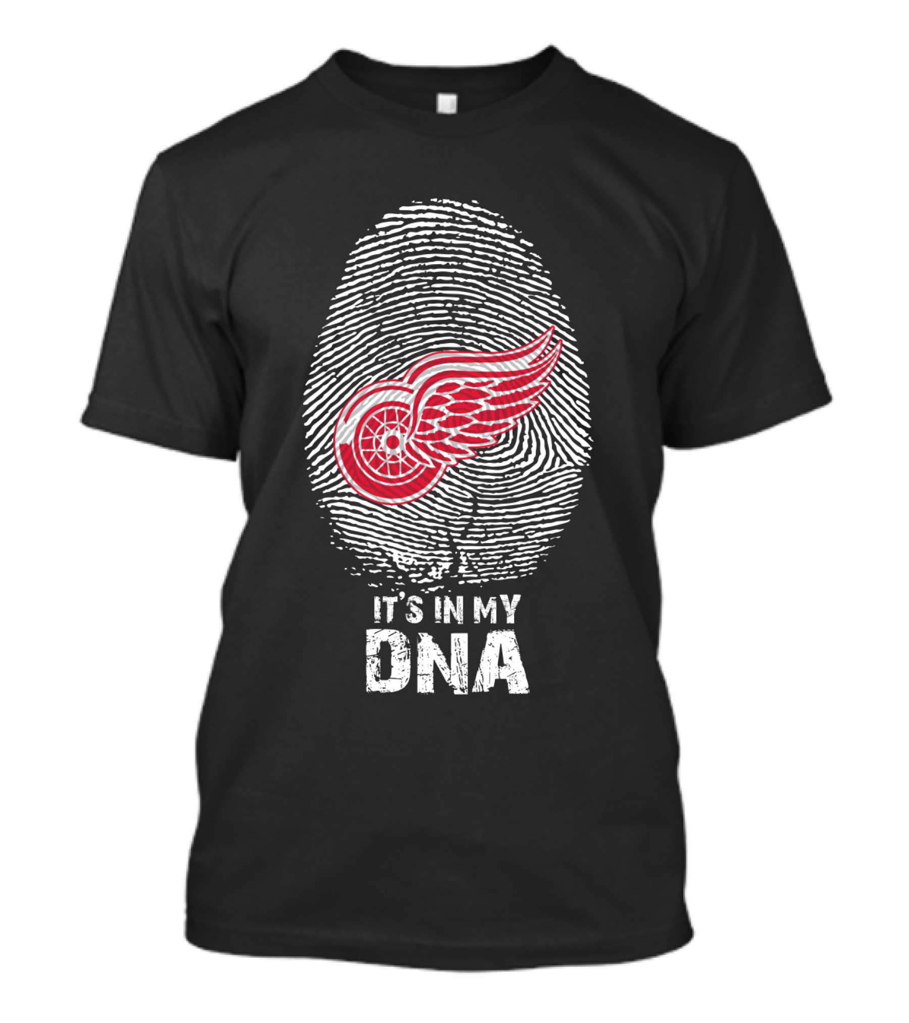 Red Wings It's In My DNA Fingerprint T-Shirt