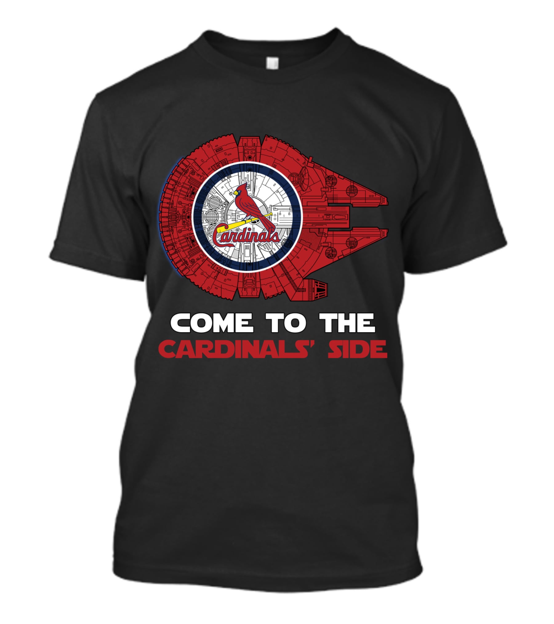 St. Louis Cardinals Come To The Cardinals' Side Millennium Falcon T-Shirt