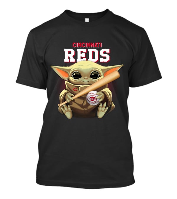 Cincinnati Reds Baby Yoda Baseball Bat And Ball T-Shirt