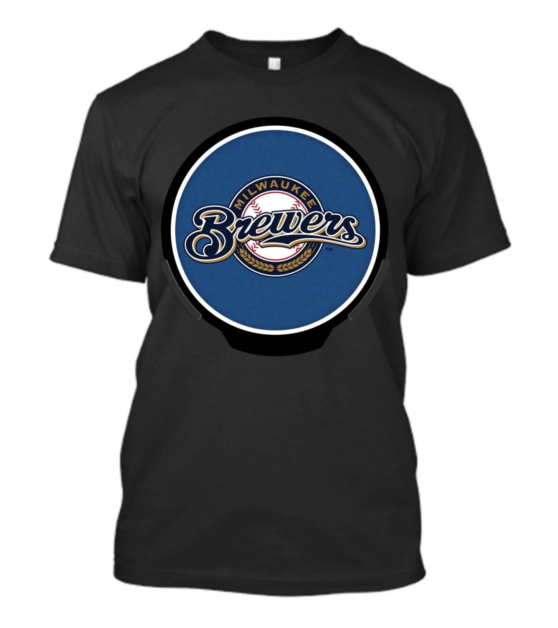 Milwaukee Brewers Baseball Logo With Wheat And Ball T-Shirt