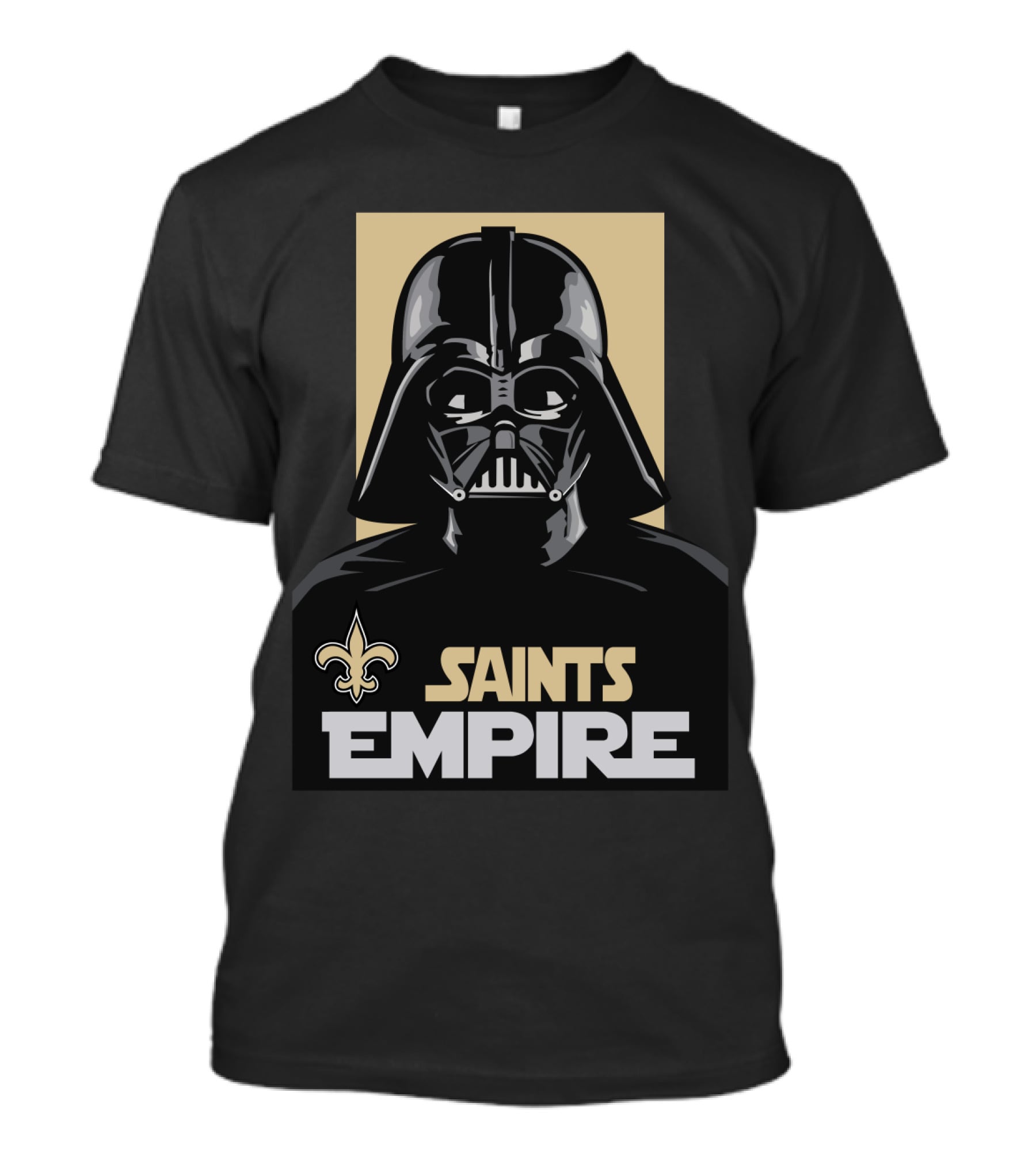 New Orleans Saints Empire Darth Vader Iconic Crossover Football T-Shirt