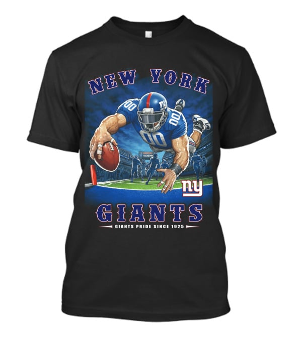 New York Giants Pride Since 1925 End Zone Nfl Tocobowl Football Player T-Shirt